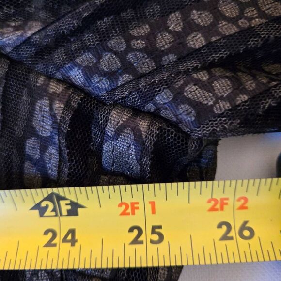 Alfred Dunner Womens Sheer Striped Long Sleeve Button Down Blouse Black Size 20W - Picture 7 of 12